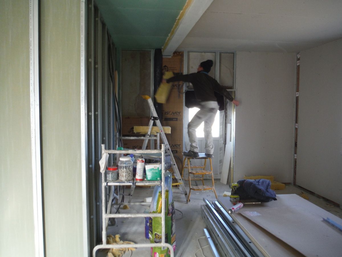 Suite des travaux: pose du placo!