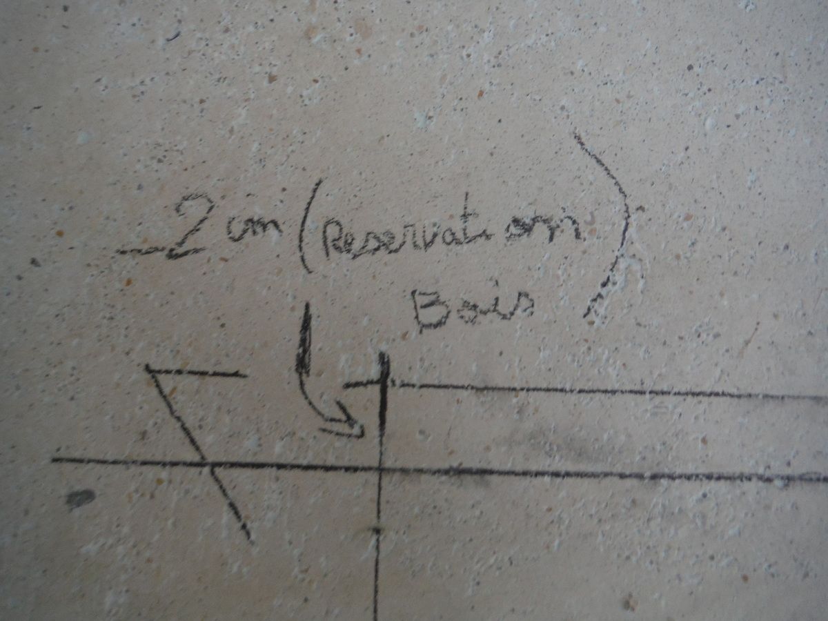 Traçage au sol d'un escalier en béton!