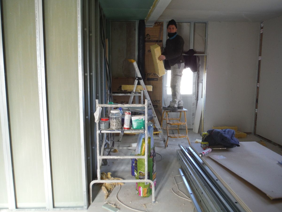 Suite des travaux: pose du placo!